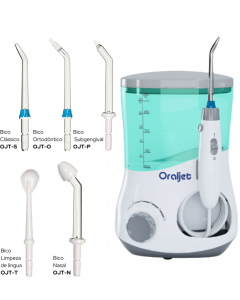 Oraljet Família Irrigador Oral p/ Implante Ultra Water Flosser OJ1200B Bivolt (100-240 Volts)